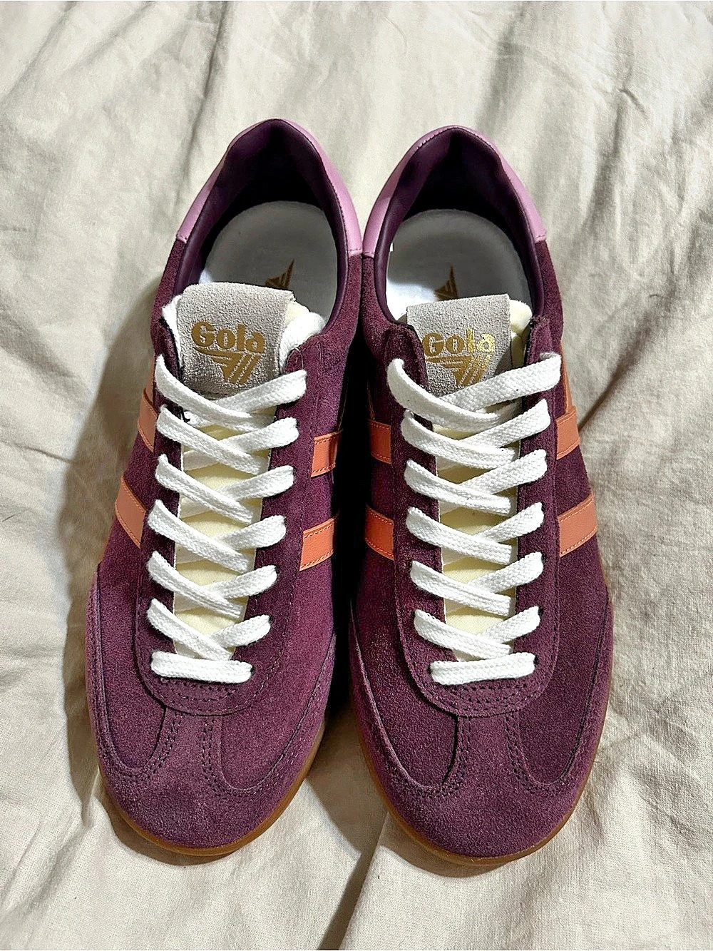 Gola Classics Women's Size 8 Cyclone Sneakers in windsor wine and terracotta - Picture 4 of 7